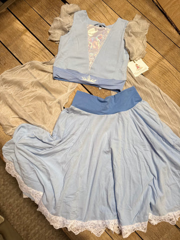 Elsa crop top and skirt size 14