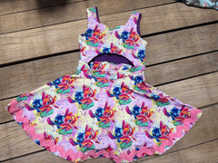 open belly tank dress SIZE 6 SAMPLE