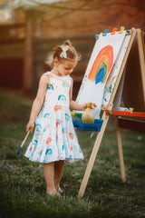 "Penelope paints" watercolor bow back dress 50% off retail was $68