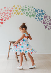 "Penelope paints" watercolor bow back dress 50% off retail was $68