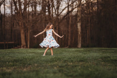 "Penelope paints" watercolor bow back dress 50% off retail was $68